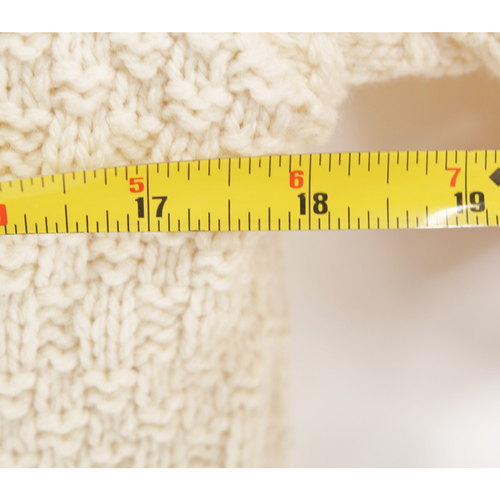 Arancrafts Unisex M Cream Cable Knit 1/4 Zip Sweater Merino Wool Ireland - Picture 7 of 10